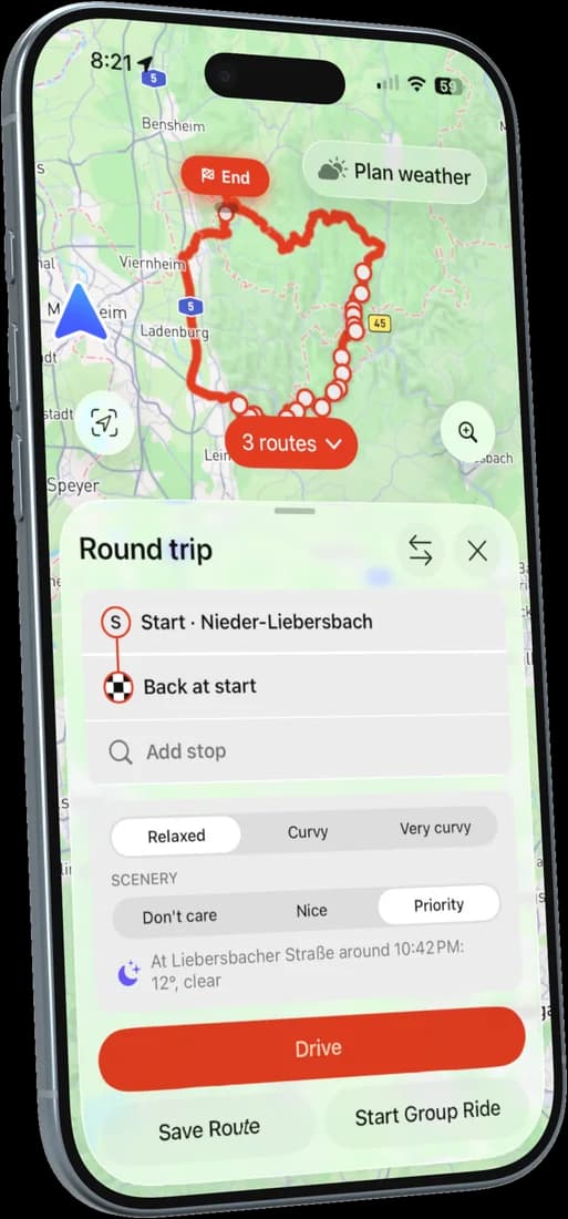 Round trip options to choose from